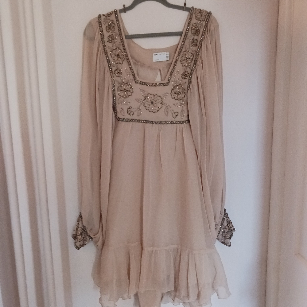 ASOS Curve Beige Backless Dress